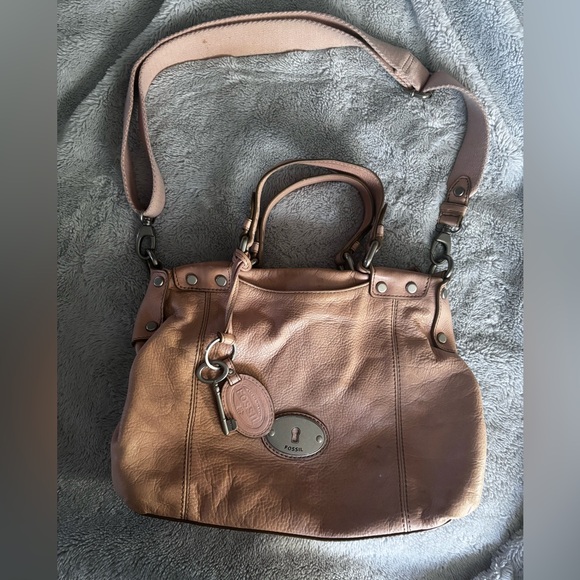 Fossil Blush Pink Leather Key and fob Set - Picture 2 of 12